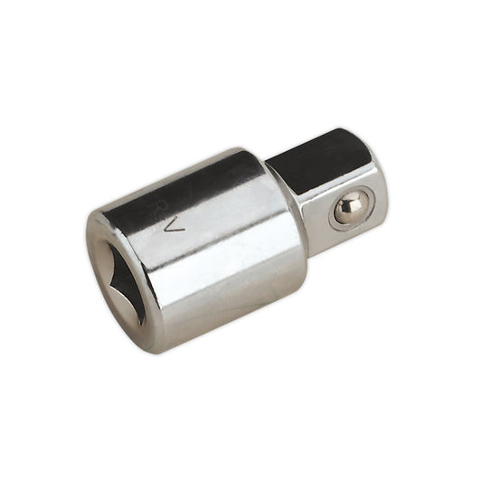 Sealey Adaptor 3/8"Sq Drive Female to 1/2"Sq Drive Male Chrome Plated S38F-12M