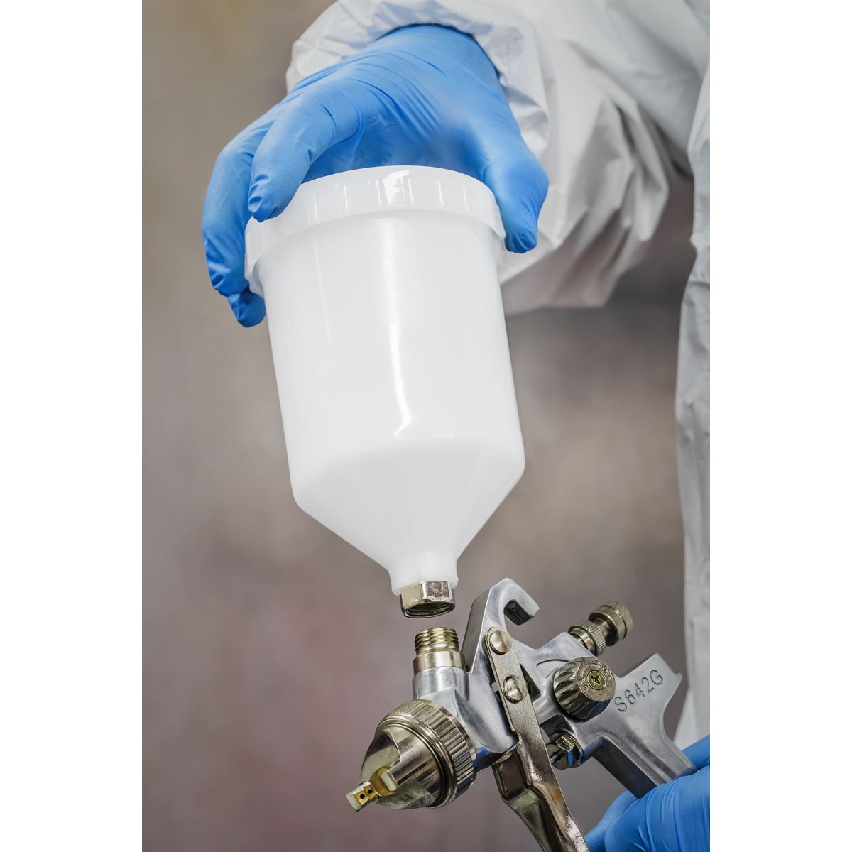 Sealey Siegen Spray Gun Gravity Feed 1.8mm Set-Up General Purpose S642G