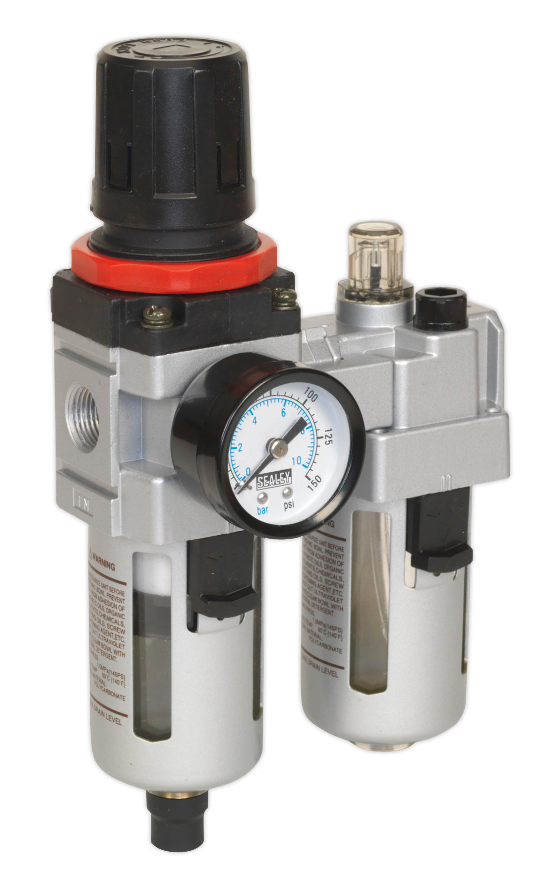 Sealey Air Filter Regulator Lubricator Maximum Airflow 55cfm SA2001