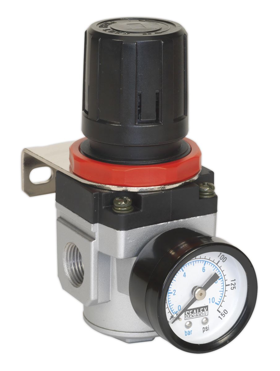 Sealey Air Regulator Airflow 80cfm Output 145psi With Wall Bracket SA2001R