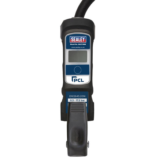 Sealey Premier Anodised Digital Tyre Inflator with Twin Push-On Connector SA37/96B