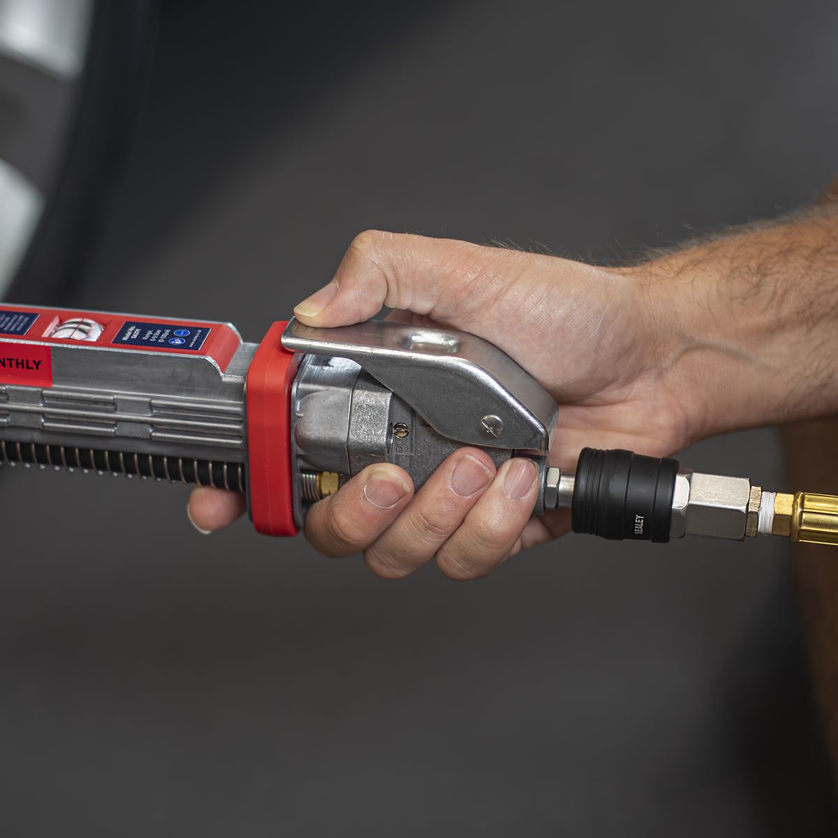 Sealey Tyre Inflator 0.5m Hose with Twin Push-On Connector SA371