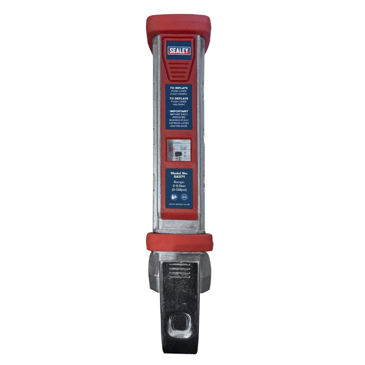 Sealey Tyre Inflator 0.5m Hose with Twin Push-On Connector SA371