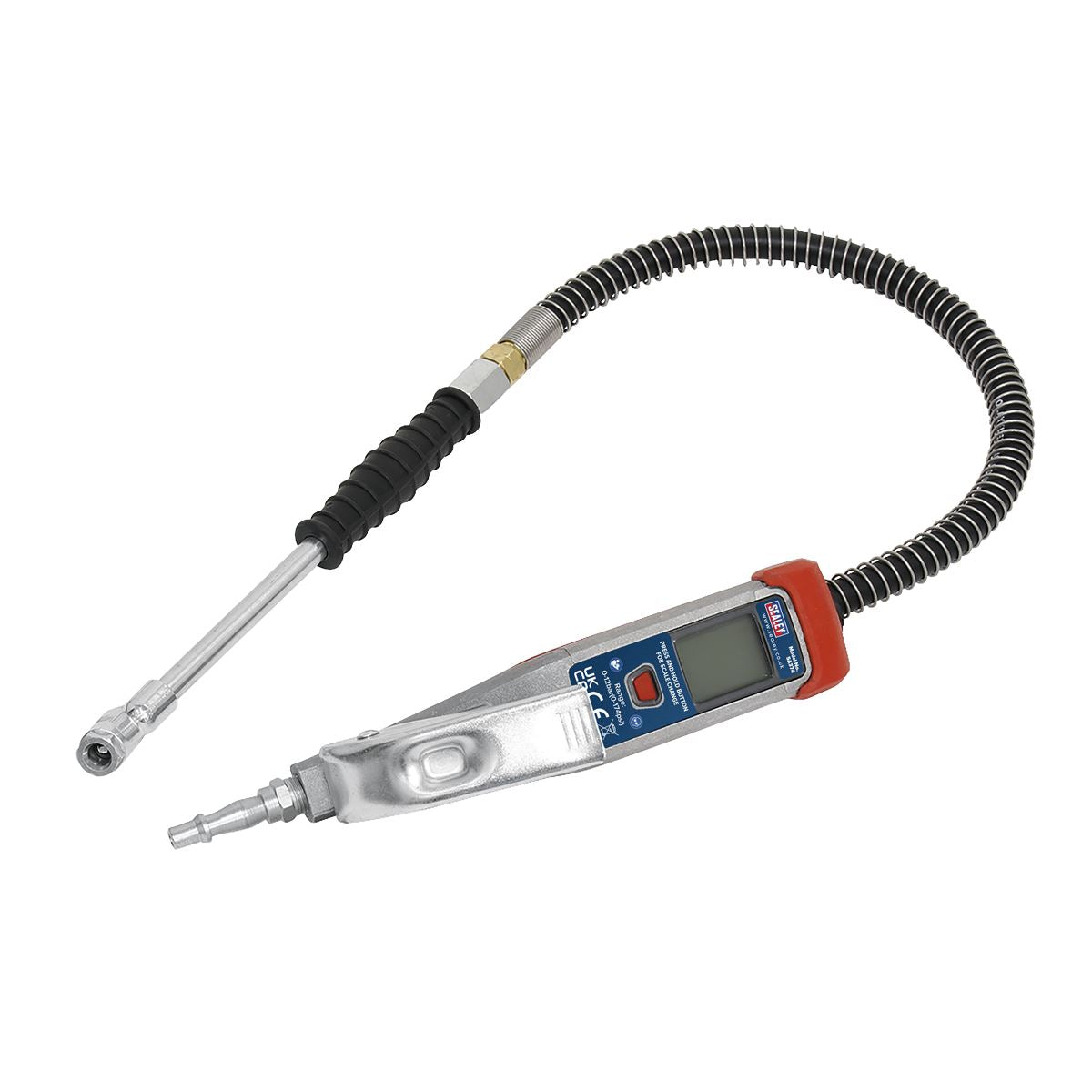 Sealey Digital Tyre Inflator 0.5m Hose with Twin Push-On Connector SA374