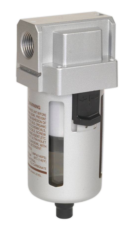 Sealey Air Filter High Flow Maximum Airflow 135cfm Inlet Size 1/2"BSP SA4001F