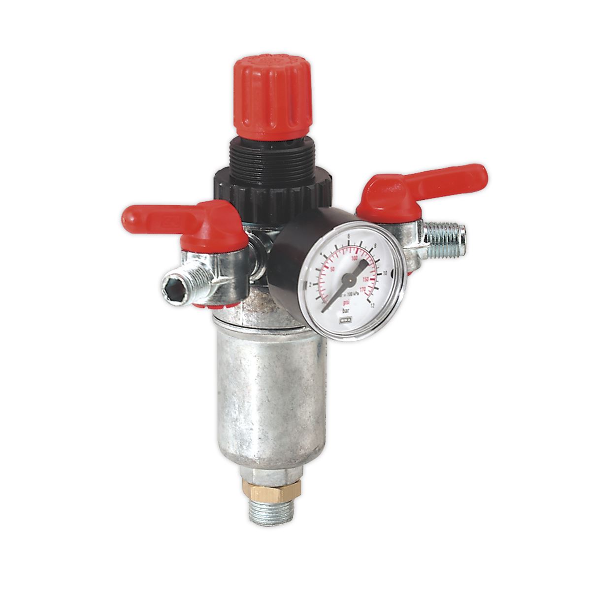 Sealey Air Filter Regulator 3/8"BSP Male 1/4"BSP Male Airflow 76 cfm SA4FR/38