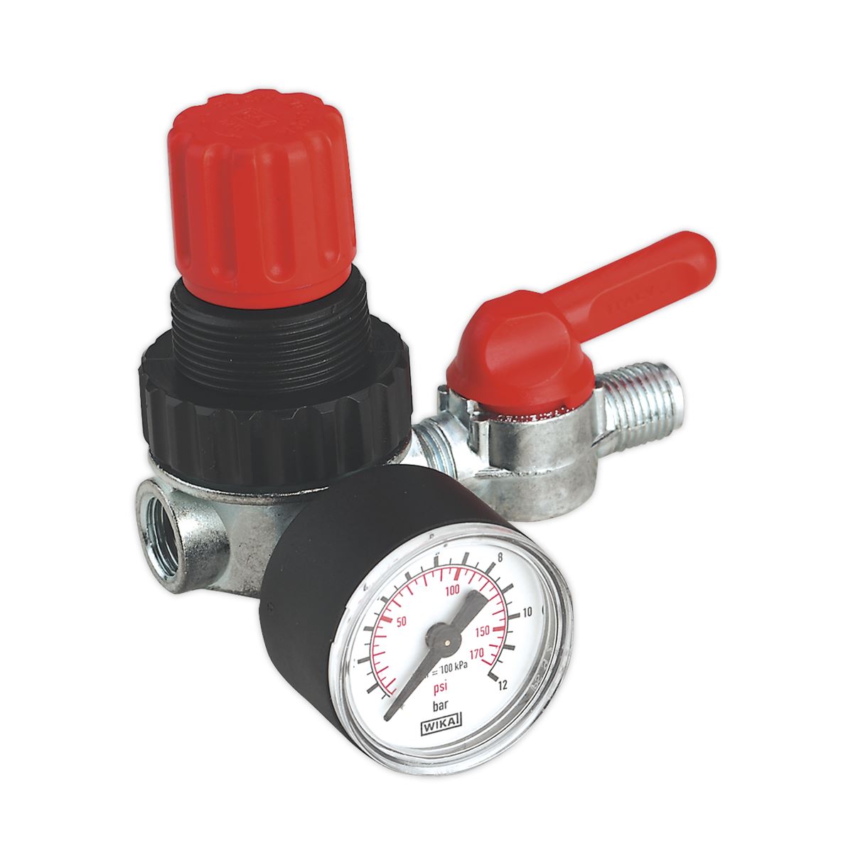 Sealey Air Regulator 1/4"BSP Female 1/4"BSP Male Airflow 76cfm SA5/RG/14