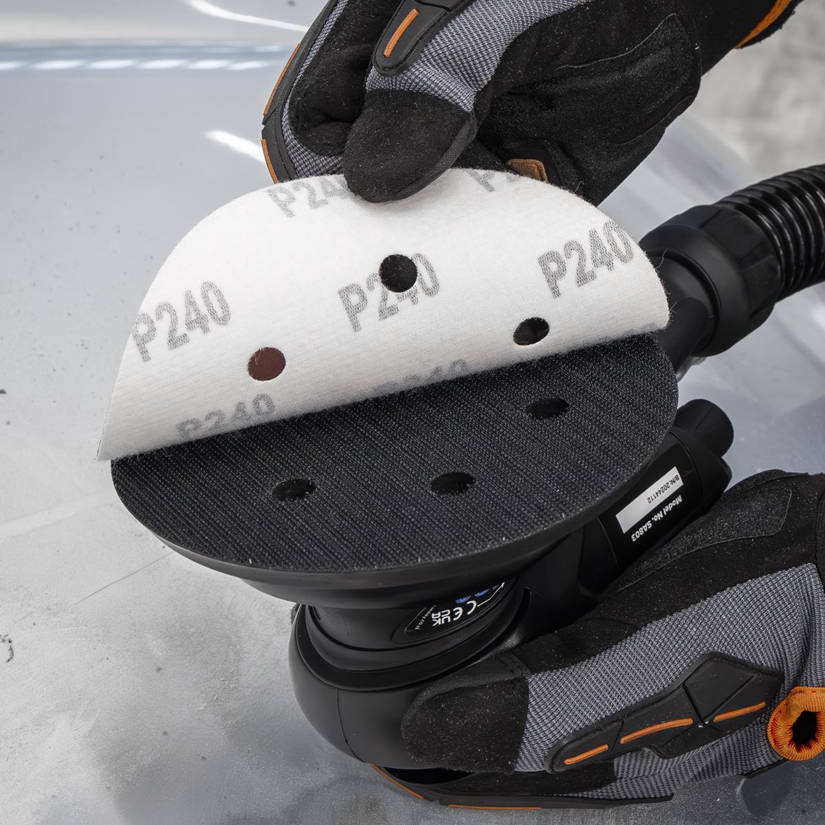Sealey Air Palm Orbital Sander 6" 150mm Dust Free Speed 11000rpm SA803