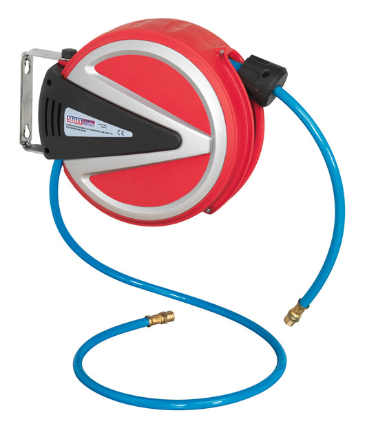 Sealey Retractable Air Hose Reel 6.5 Metre 6.5mm ID - PU Hose SA811