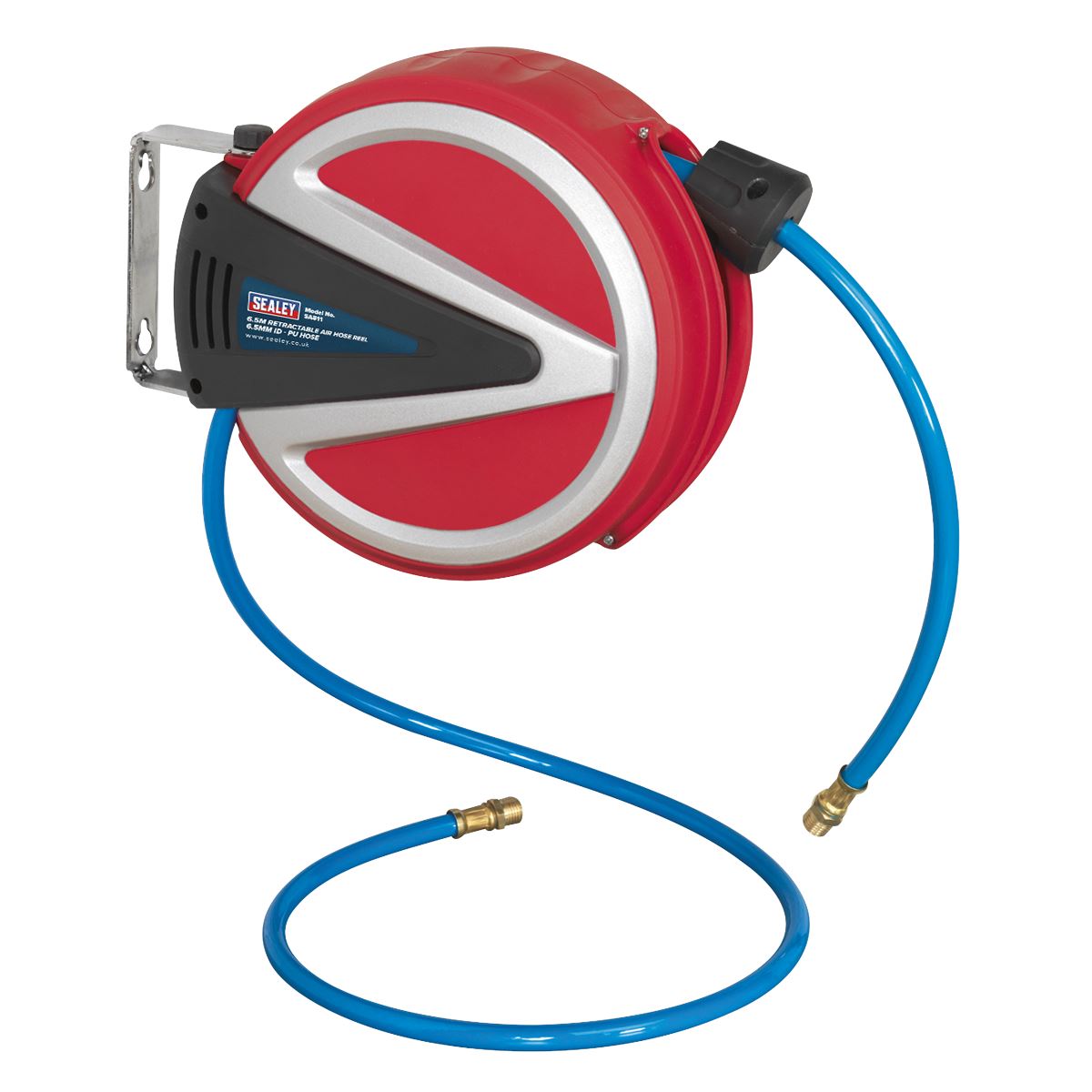 Sealey Retractable Air Hose Reel 6.5 Metre 6.5mm ID - PU Hose SA811