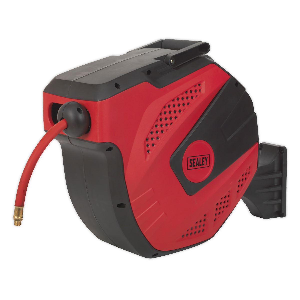 Sealey Air Hose Reel Auto Rewind Control 15 Metre 10mm ID  Rubber Hose SA822
