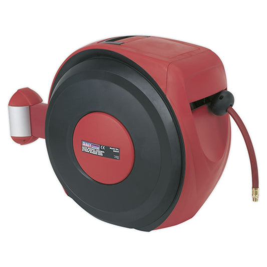 Sealey Air Hose Reel Auto-Rewind Control 30m �10mm ID - Rubber Hose SA824