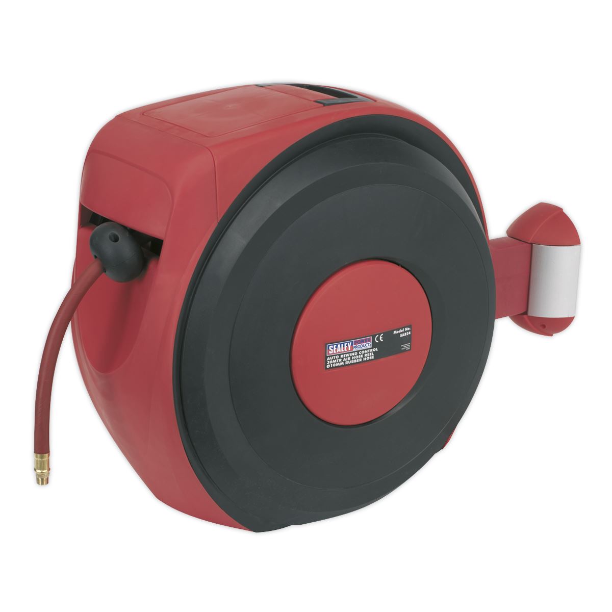 Sealey Air Hose Reel Auto-Rewind Control 30m �10mm ID - Rubber Hose SA824