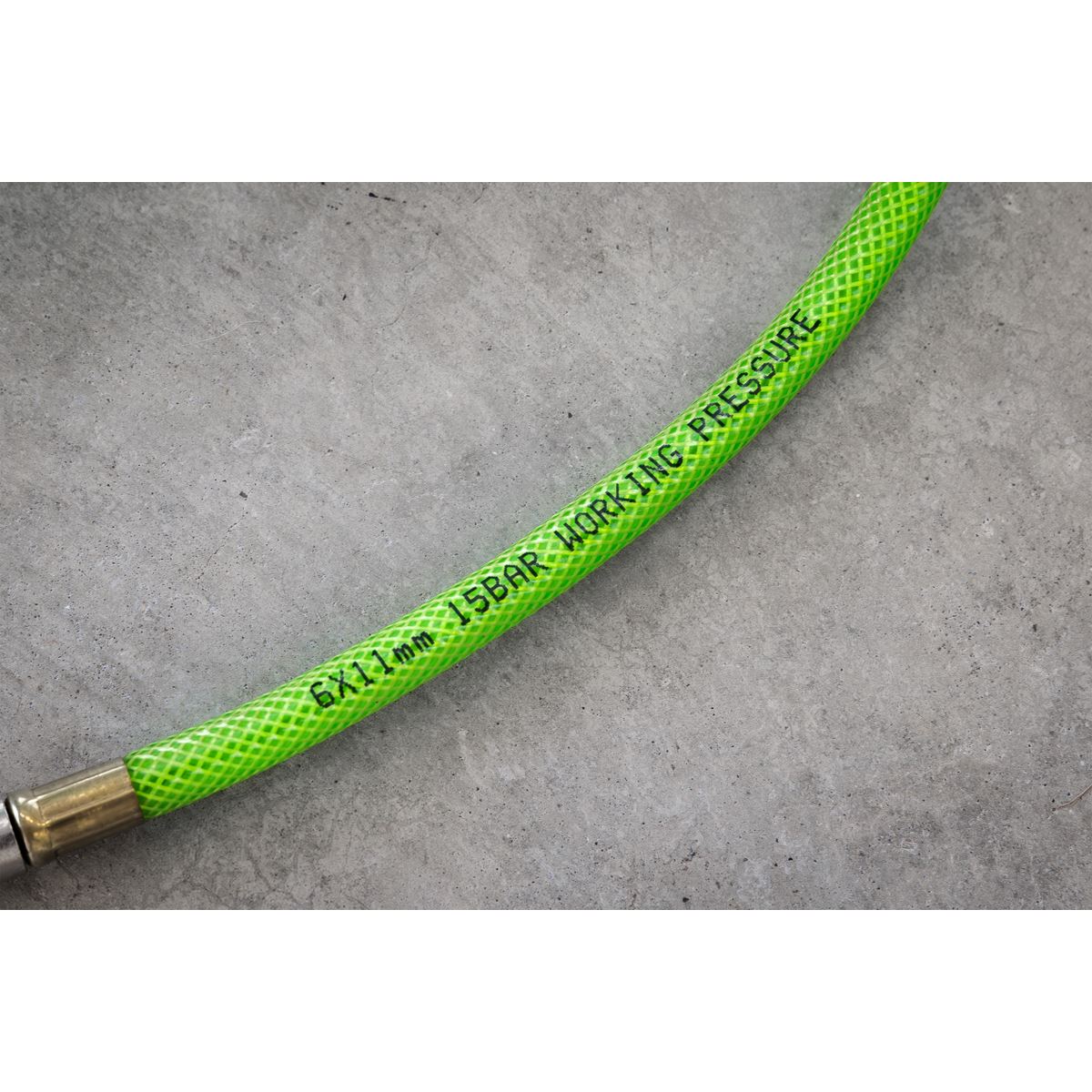 Sealey 20m Portable Manual Air Hose Reel 6mm ID Max 300psi Braided PVC SA825