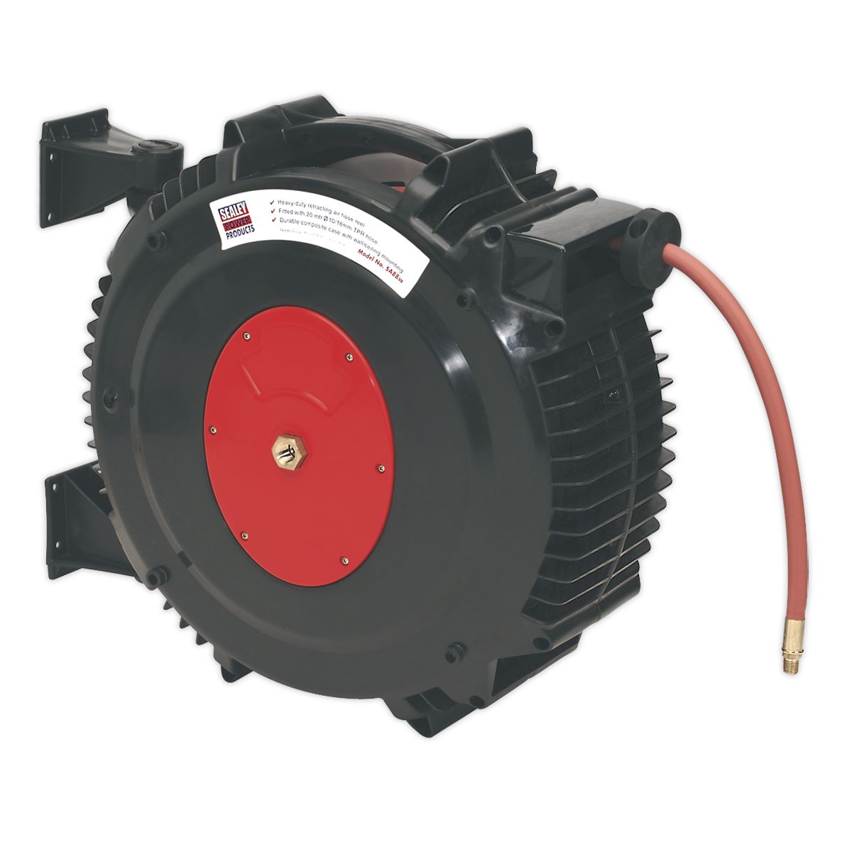 Sealey Retractable Air Hose Reel 20 Metre 10mm ID Rubber Hose SA88