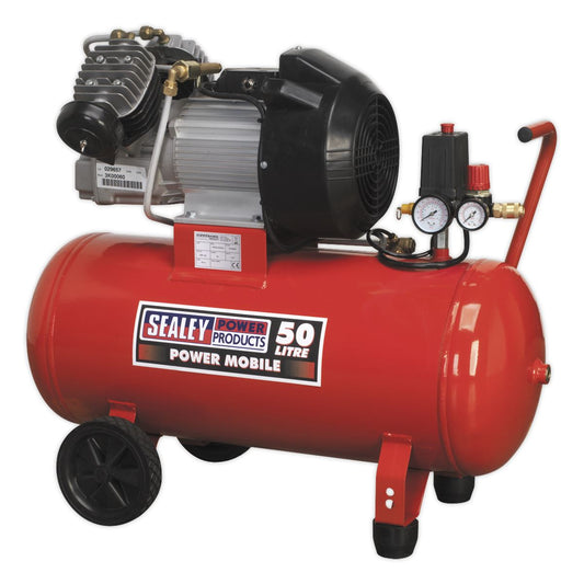 Sealey Air Compressor 50L V Twin Direct Drive 3hp SAC05030