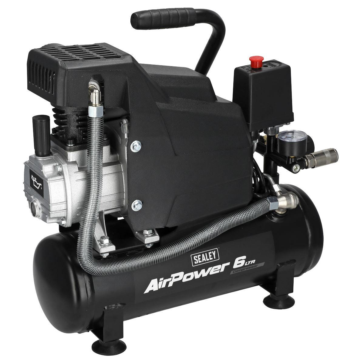Sealey 6L Direct Drive Air Compressor 2hp 230V 13A Portable SAC0620A