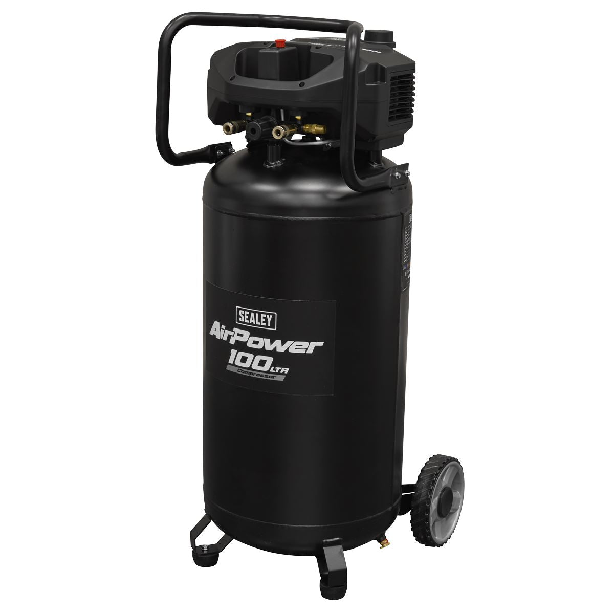 Sealey 100L Oil Free Belt Drive Vertical Compressor 2.5hp SAC100V