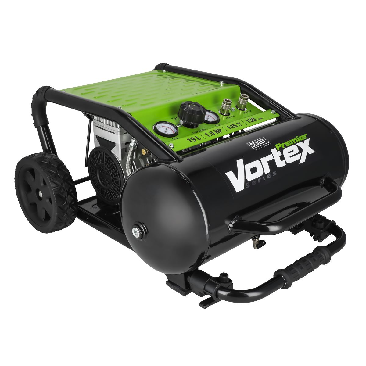 Sealey 19L Oil Free Direct Drive Air Compressor 1.5hp Portable 230V 13A SAC1900