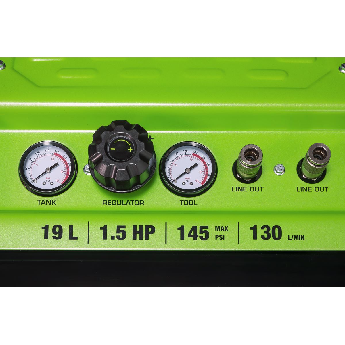Sealey 19L Oil Free Direct Drive Air Compressor 1.5hp Portable 230V 13A SAC1900