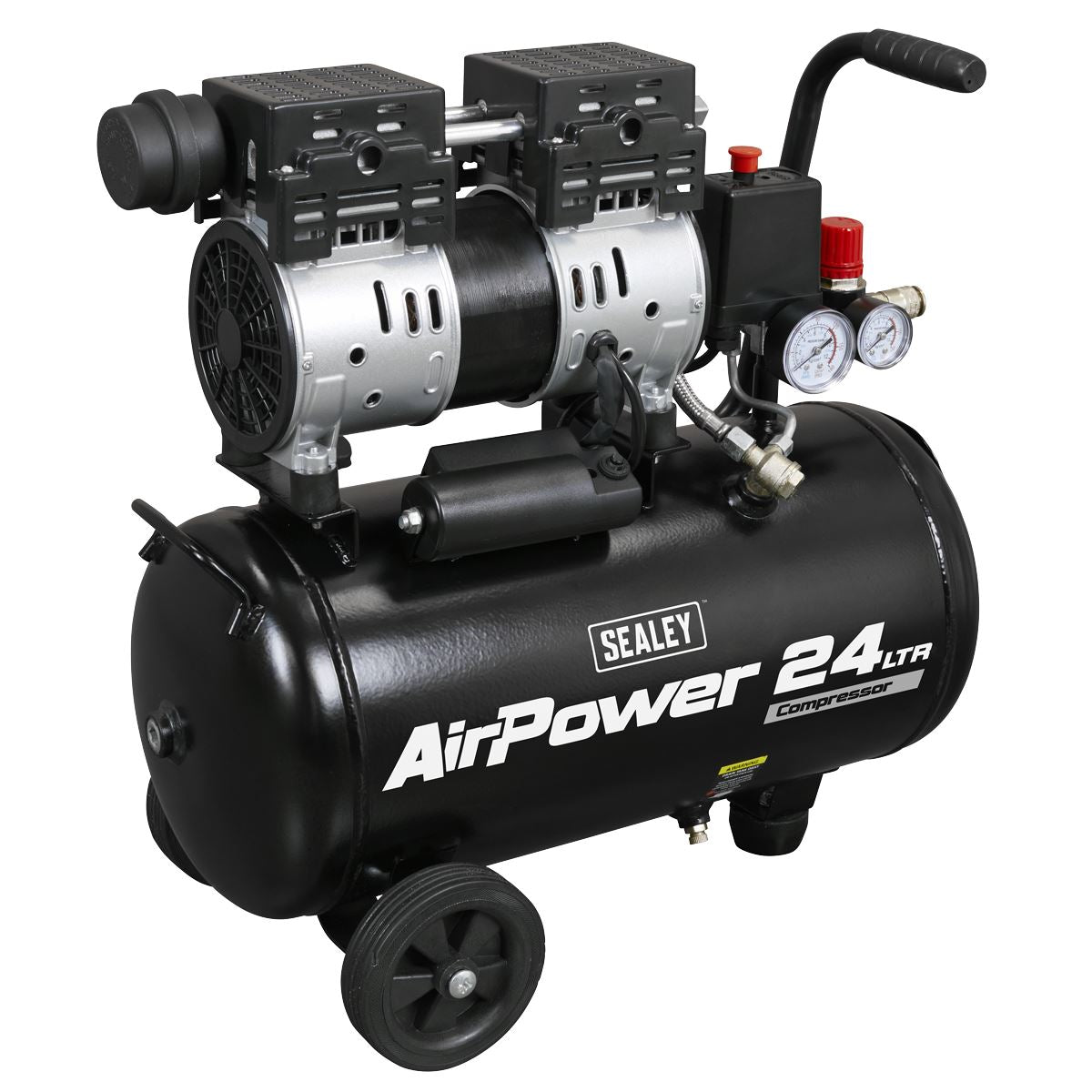 Sealey 24L Low Noise Oil Free Direct Drive Air Compressor 1hp 230V/13A SAC2400S