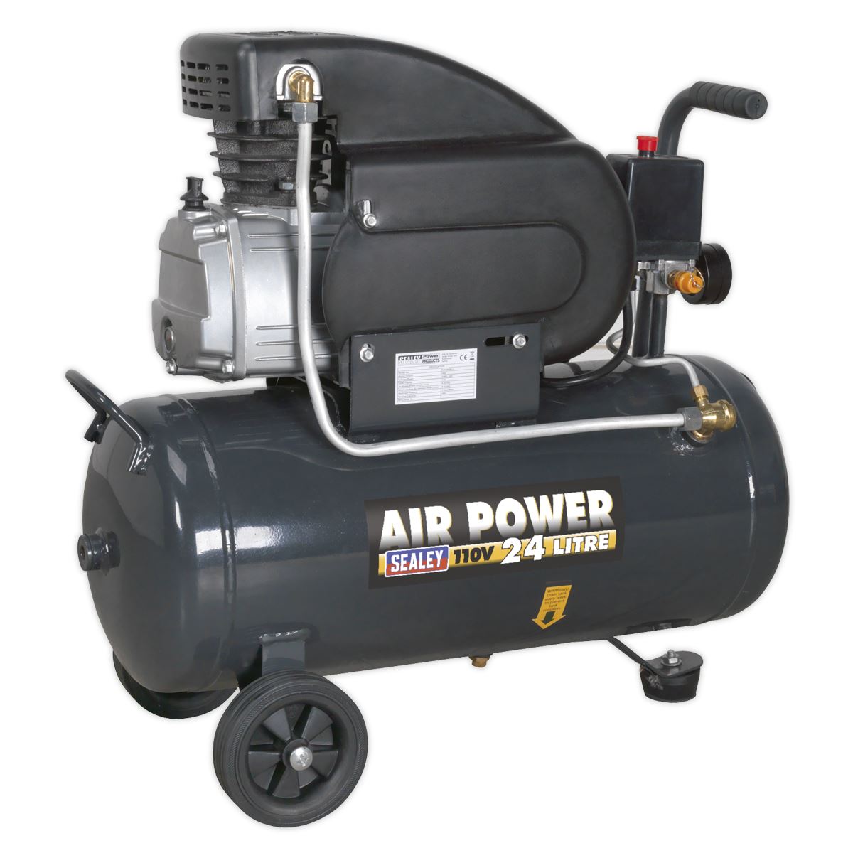 Sealey Air Compressor 24L Direct Drive 2hp 110V SAC2420E110V