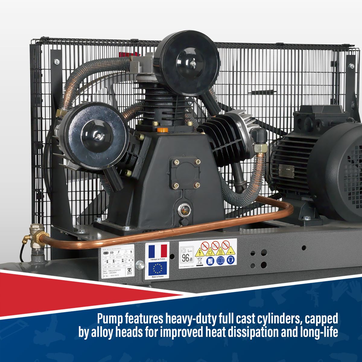 Sealey Air Compressor 270L Belt Drive 7.5hp 3ph SAC32775B