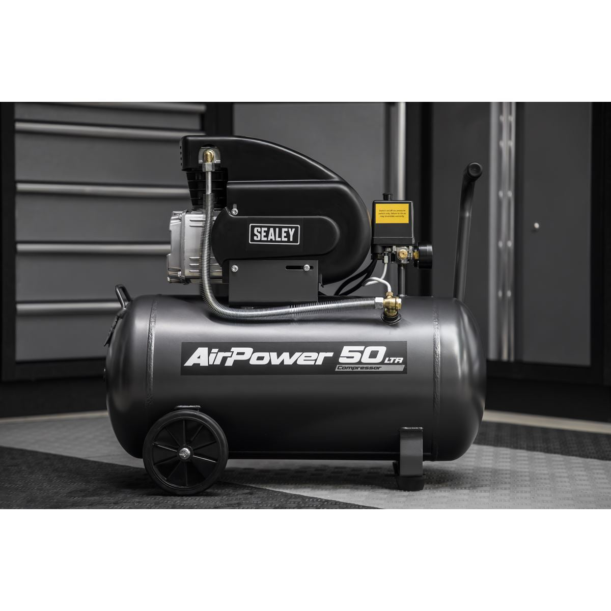Sealey Air Compressor 50L Direct Drive 2hp 4pc Air Accessory Kit SAC5020APK