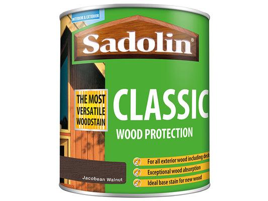 Sadolin Classic Wood Protection Jacobean Walnut 1 litre SAD5028465