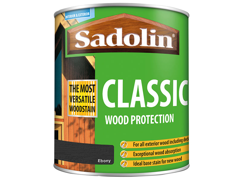 Sadolin Classic Wood Protection Ebony 1 litre SAD5028470
