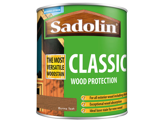 Sadolin Classic Wood Protection Burma Teak 1 litre SAD5028479