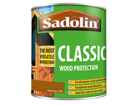 Sadolin Classic Wood Protection Heritage Oak 1 litre SAD5090979