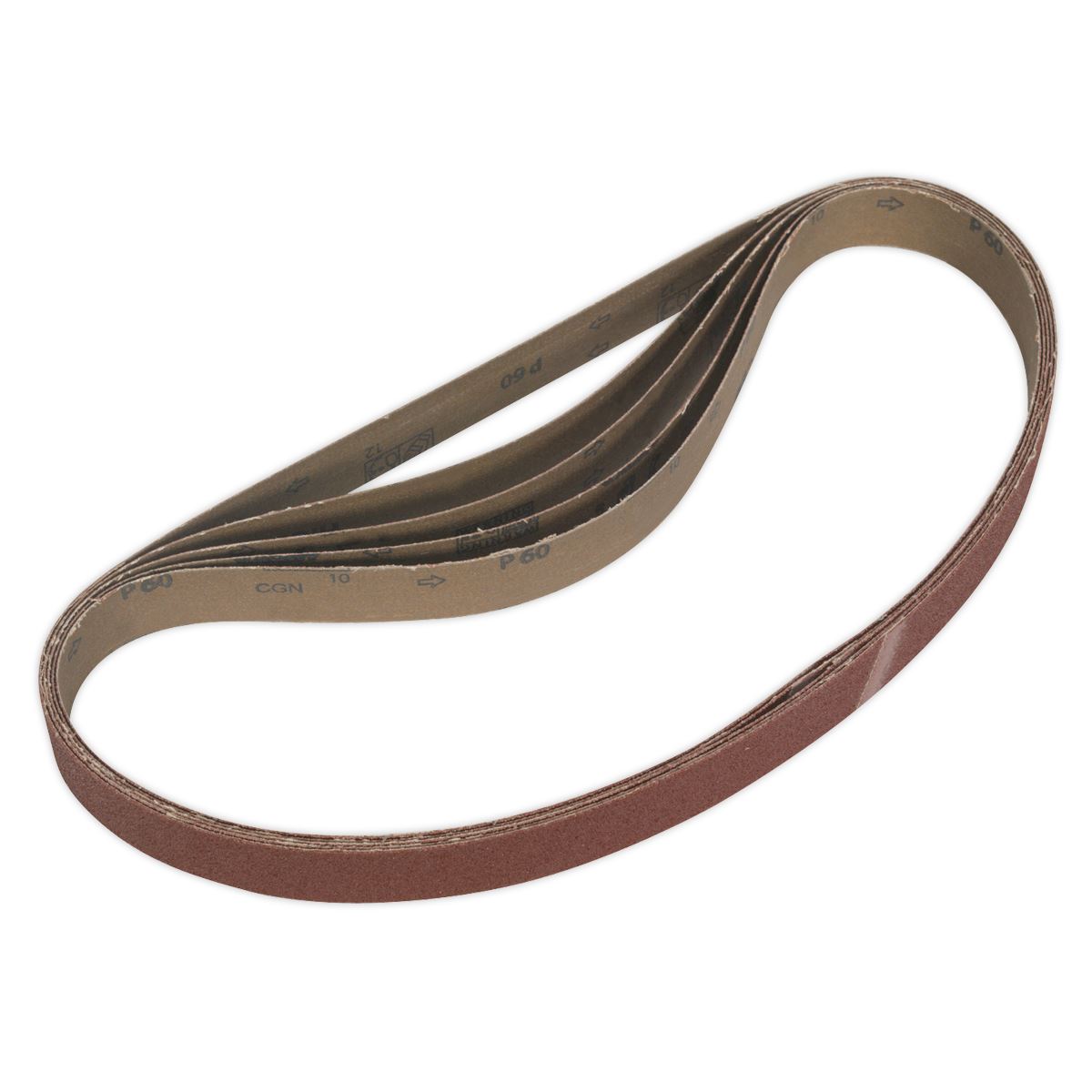 Sealey Sanding Belt 25 x 762mm 60Grit Pack of 5 SB0020