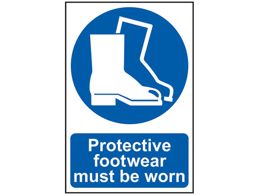 Scan Protective Footwear Must Be Worn - PVC Sign 200 x 300mm SCA0016