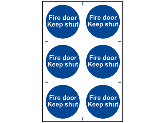 Scan Fire Door Keep Shut - 6 PVC Signs 100 x 100mm SCA0151