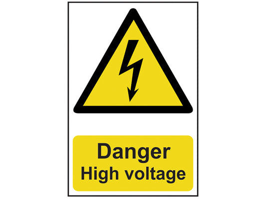 Scan Danger High Voltage - PVC Sign 200 x 300mm SCA0761