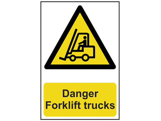 Scan Danger Forklift Trucks - PVC Sign 200 x 300mm SCA0954