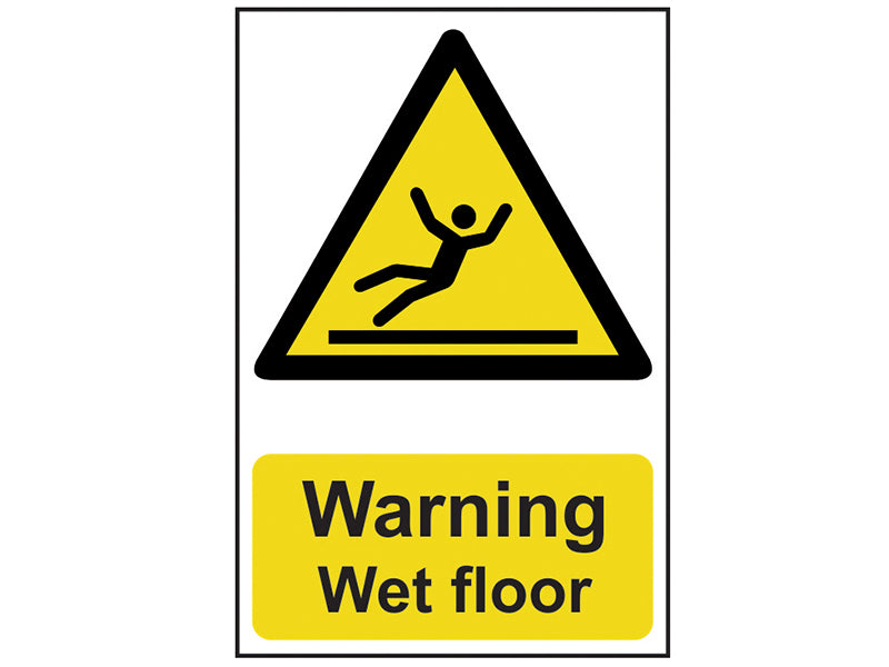 Scan Warning Wet Floor - PVC Sign 200 x 300mm SCA1107 – Top Rated Tools