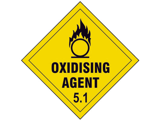 Scan Oxidising Agent 5.1 - Self Adhesive Vinyl Sign 100 x 100mm SCA13729