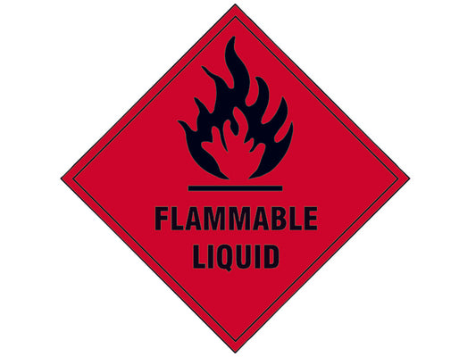Scan Flammable Liquid - Self Adhesive Vinyl Sign 100 x 100mm SCA1850S