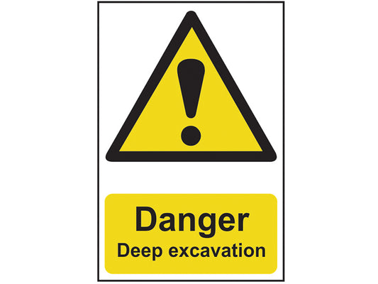 Scan Danger Deep Excavation - PVC Sign 400 x 600mm SCA4103