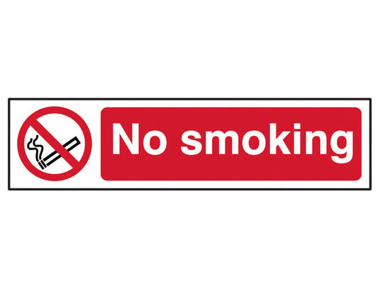Scan No Smoking - PVC Sign 200 x 50mm SCA5050