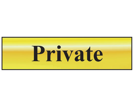 Scan Private - Polished Brass Effect 200 x 50mm SCA6012
