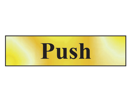 Scan Push - Polished Brass Effect 200 x 50mm SCA6031