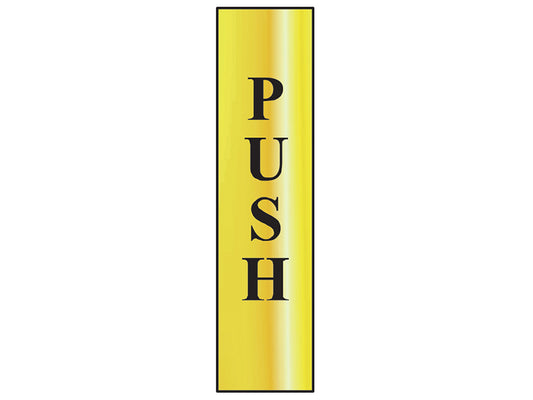Scan Push Vertical - Polished Brass Effect 50 x 200mm SCA6032