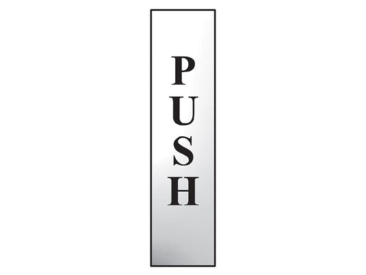Scan Push Vertical - Polished Chrome Effect 50 x 200mm SCA6032C