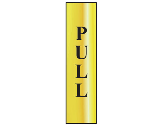 Scan Pull Vertical - Polished Brass Effect 50 x 200mm SCA6034