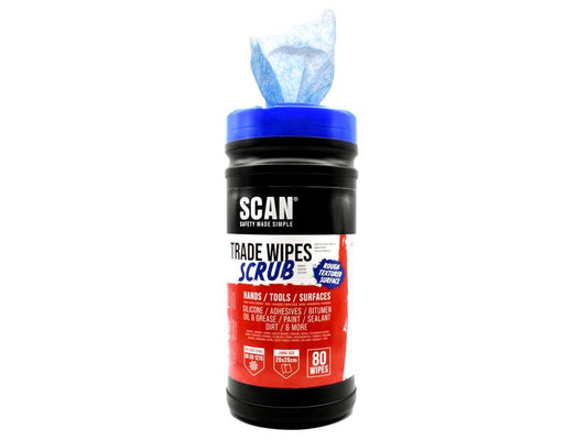 Scan Scrub Wipes Tub 80 Dual Sided Surfaces Hands Tools And Machinery SCACWS80