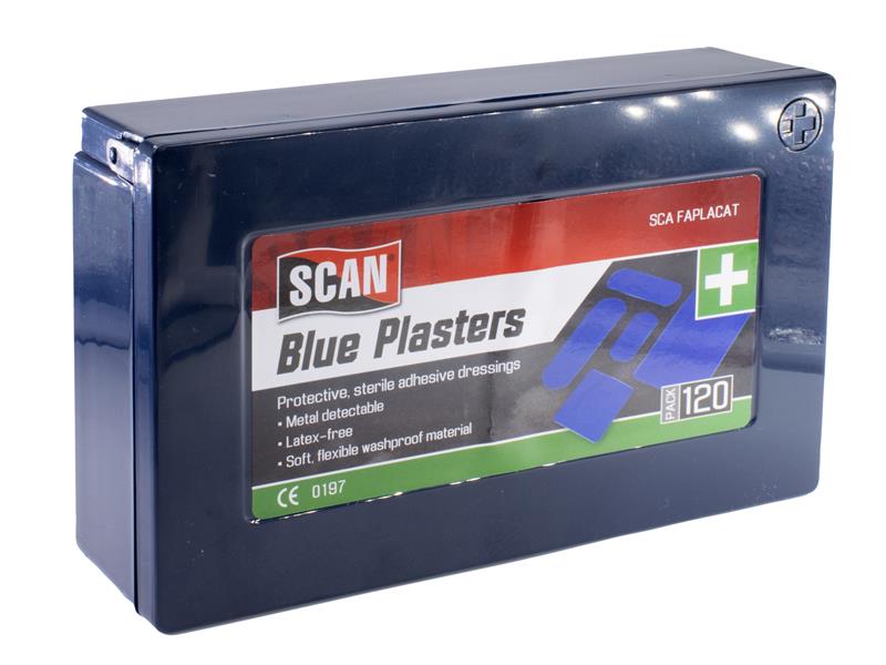 Scan Assorted Hypoallergenic Blue Plasters 120 SCAFAPLACAT