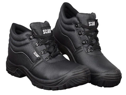Scan 4 D-Ring Chukka Safety Boots Black UK 8 EUR 42 SCAFWCHUK8